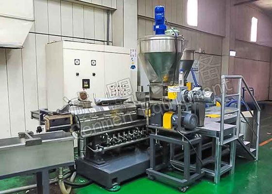 Fase de borracha da extrusora 380V 50HZ 3 do parafuso do gêmeo da alteração da dureza